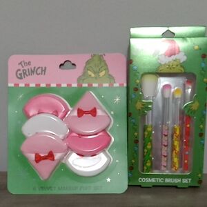 The Grinch Makeup Puffs & Makeup Brush Set New 💚💚💚💚💚💚